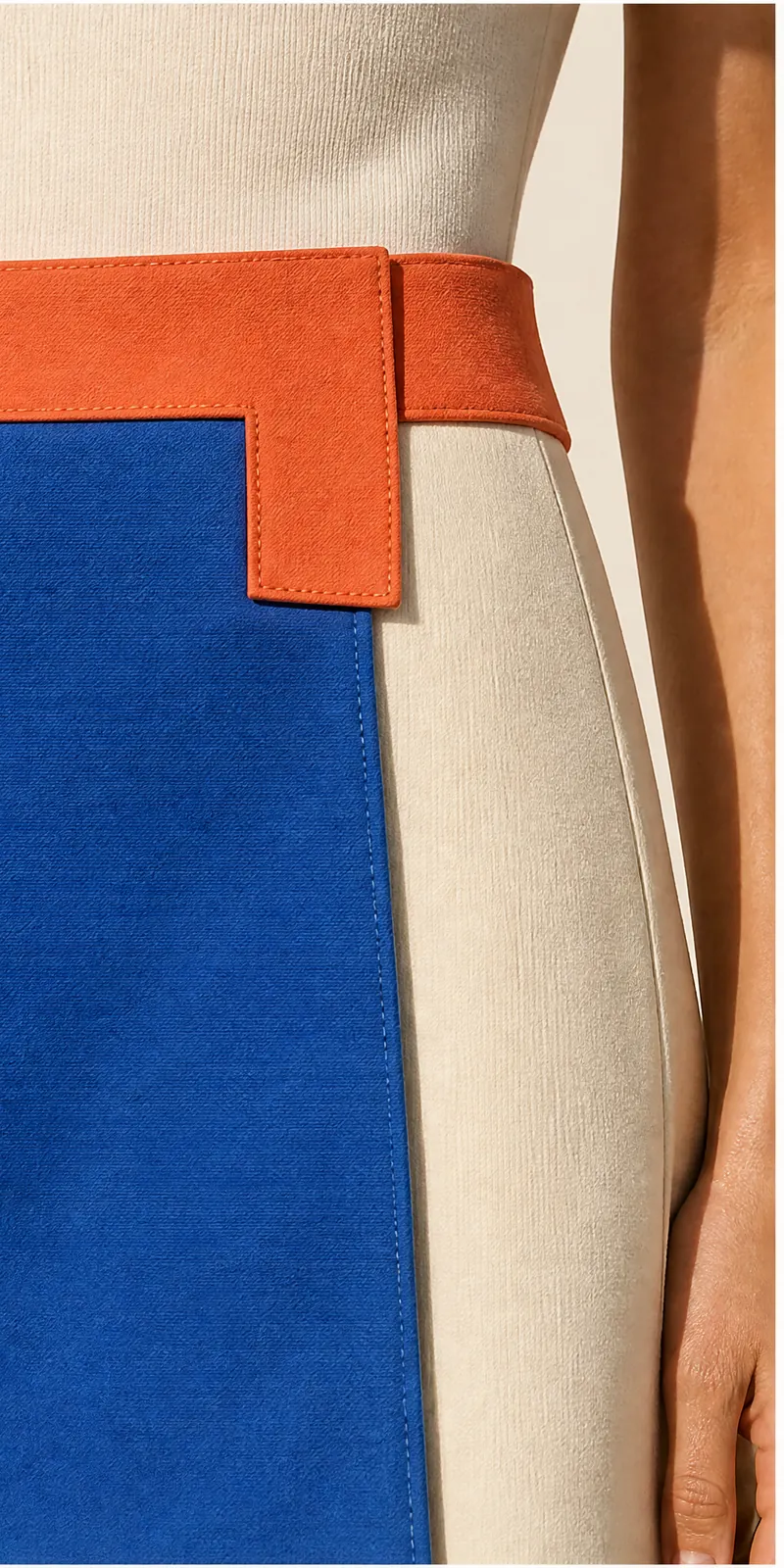 Corner Tab Skirt — detail view