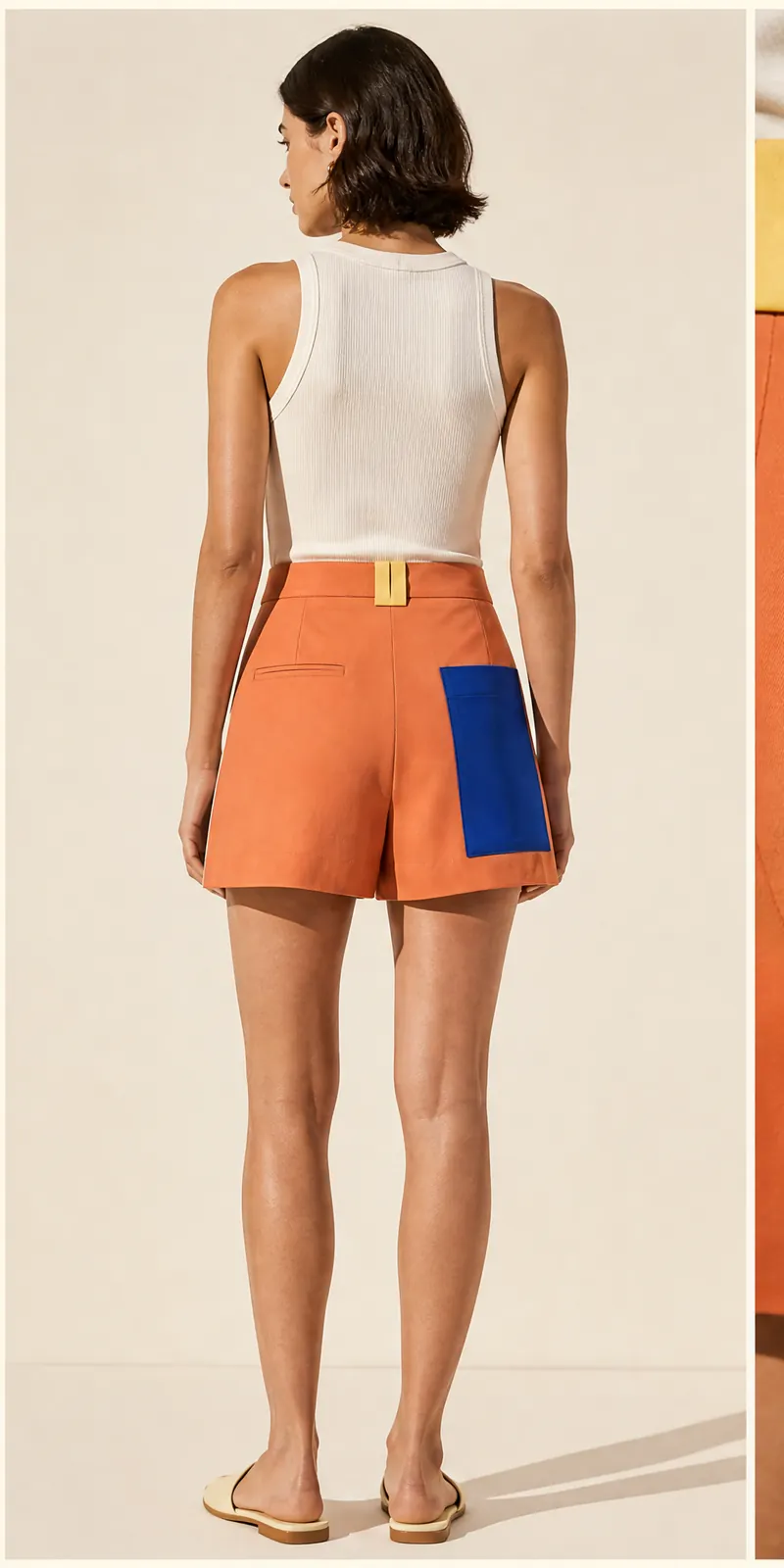 Block Pocket Shorts — back view