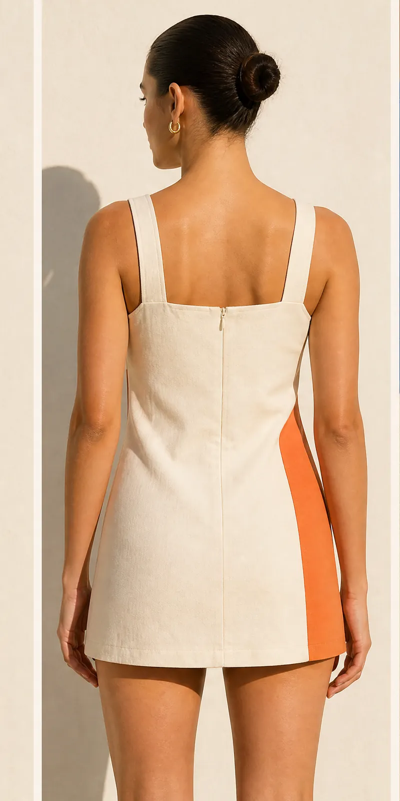 Offset Square Dress — back view