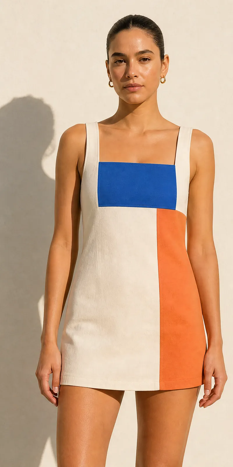 Offset Square Dress — front view