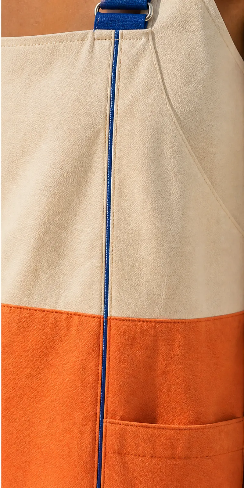 Split Seam Pinafore — detail view