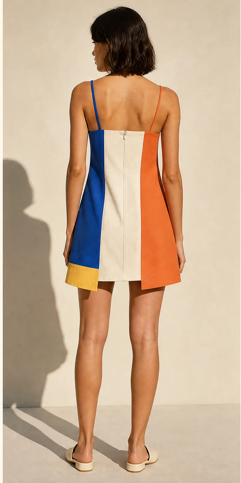 Block Hem A-Line — back view