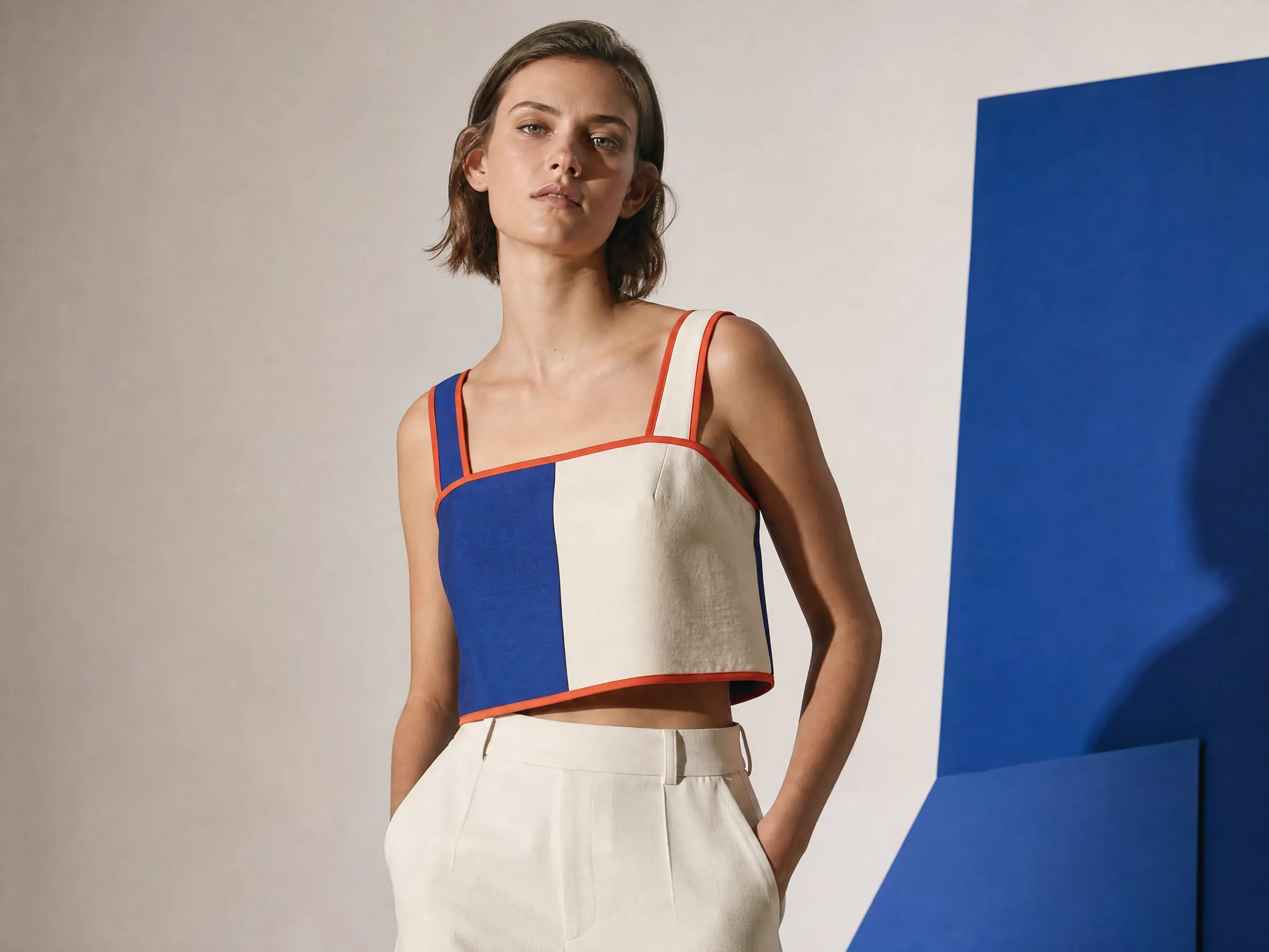 Kurze Colourblock-Tops