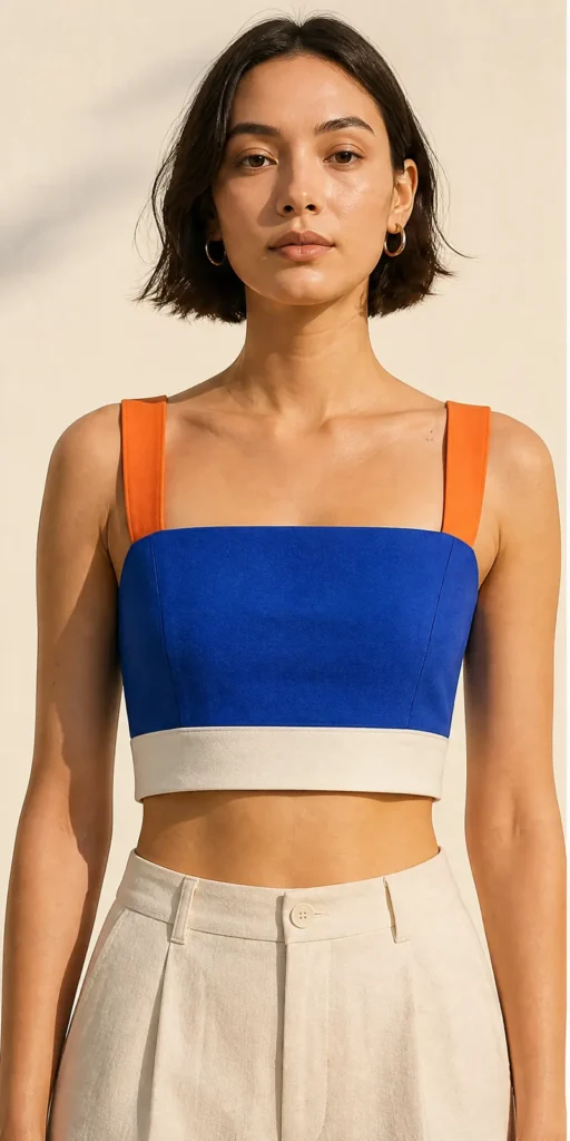 Squareline Crop — generated front design view; physical details to be confirmed